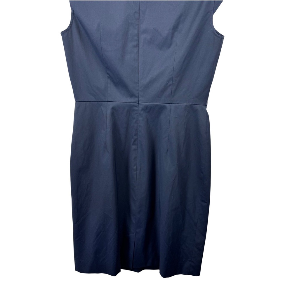 Banana Republic Sheath Dress Womens 4 Navy Blue V-Neck Stretch Career Office - Picture 9 of 12